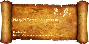 Magóczi Jusztus névjegykártya